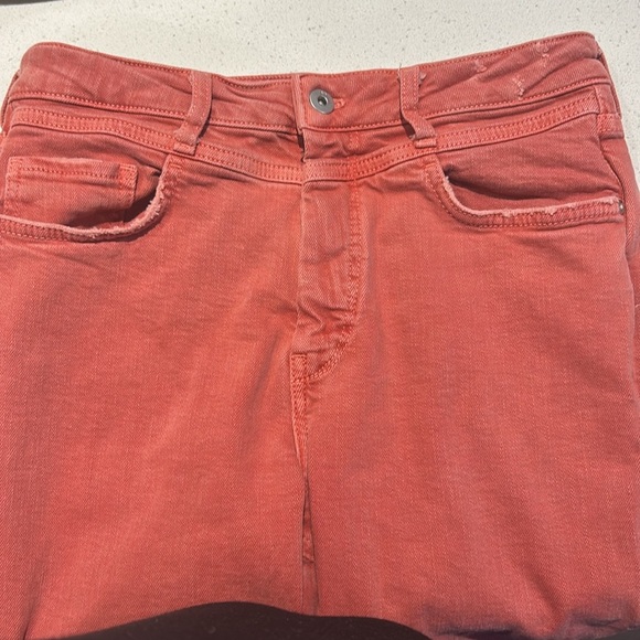 Pilcro and Letterpress High Rise Slim Distressed Jeans Coral - Picture 14 of 14